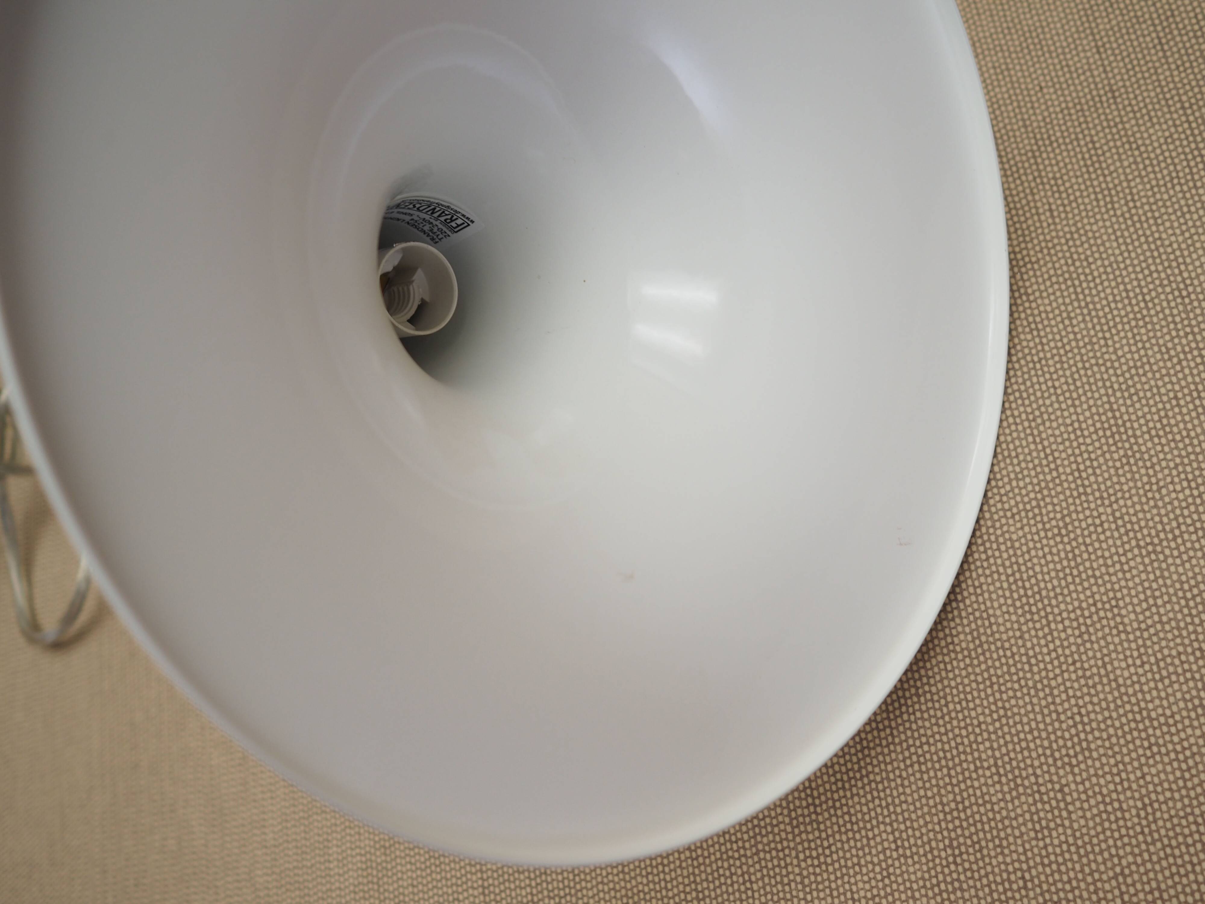White pendant lamp, Danish design, 1970s, manufacturer: Frandsen