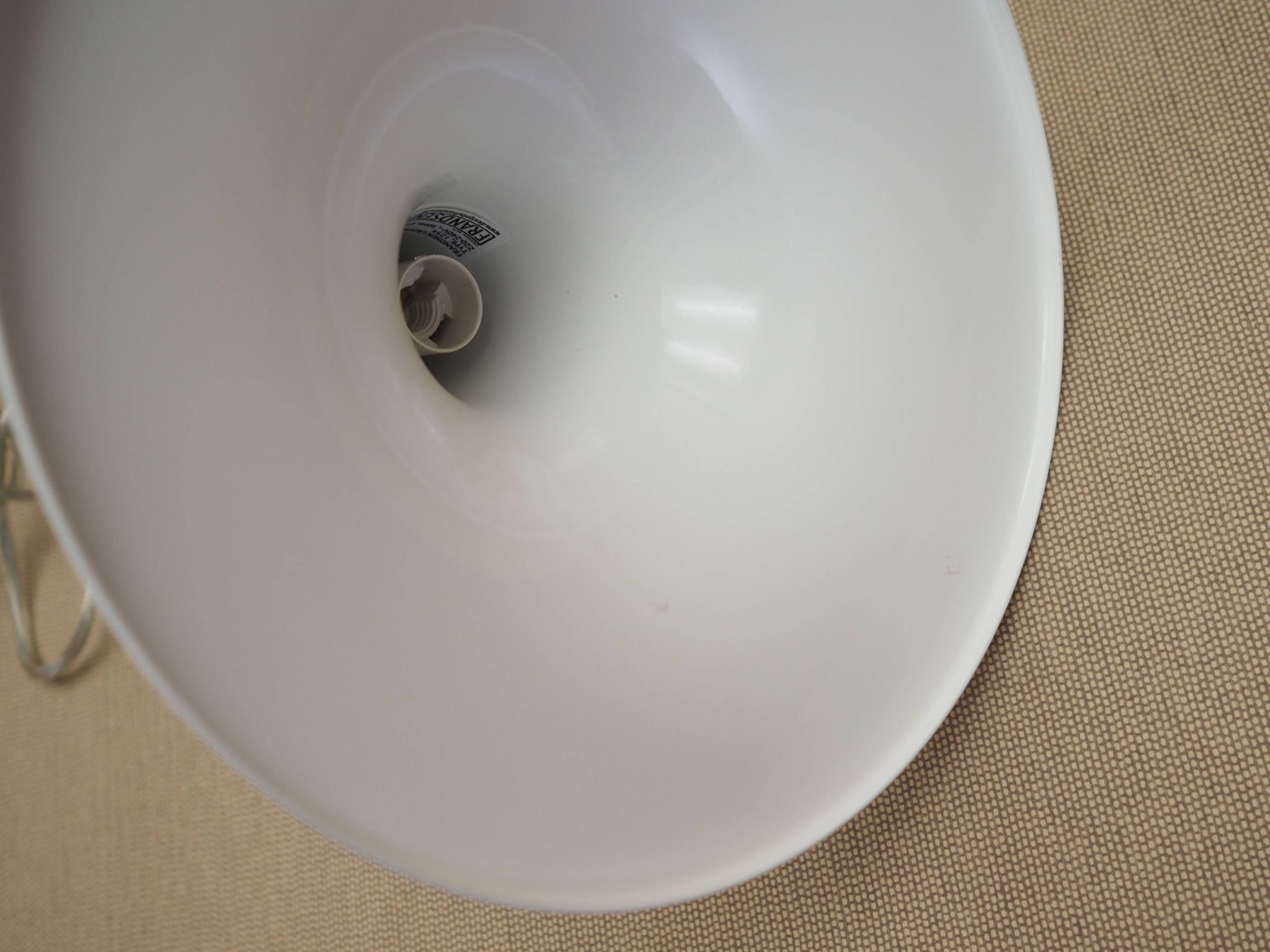 White pendant lamp, Danish design, 1970s, manufacturer: Frandsen