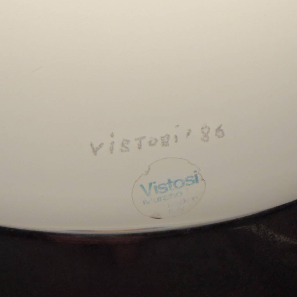 Vistosi large table lamp Murano opal glass Space Age design 1970s