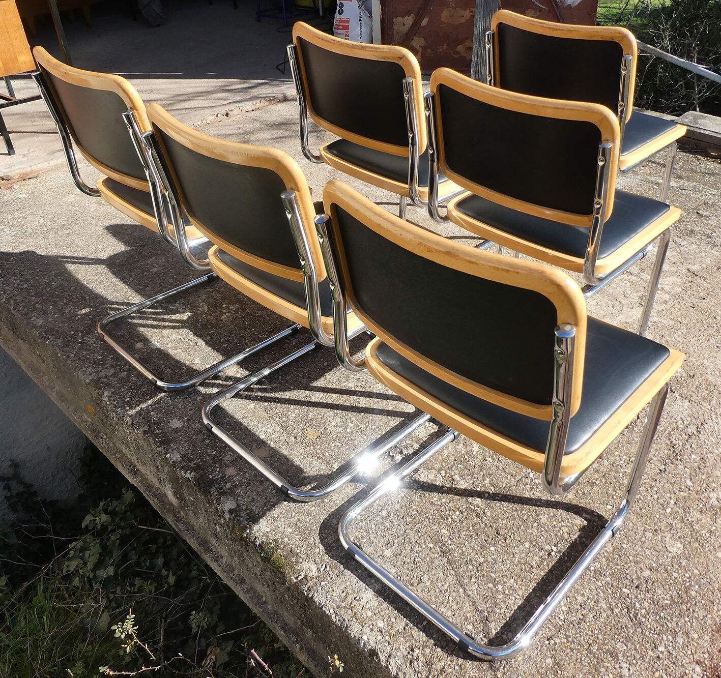 Lot de 6 chaises Cesca B32 par Marcel Breuer