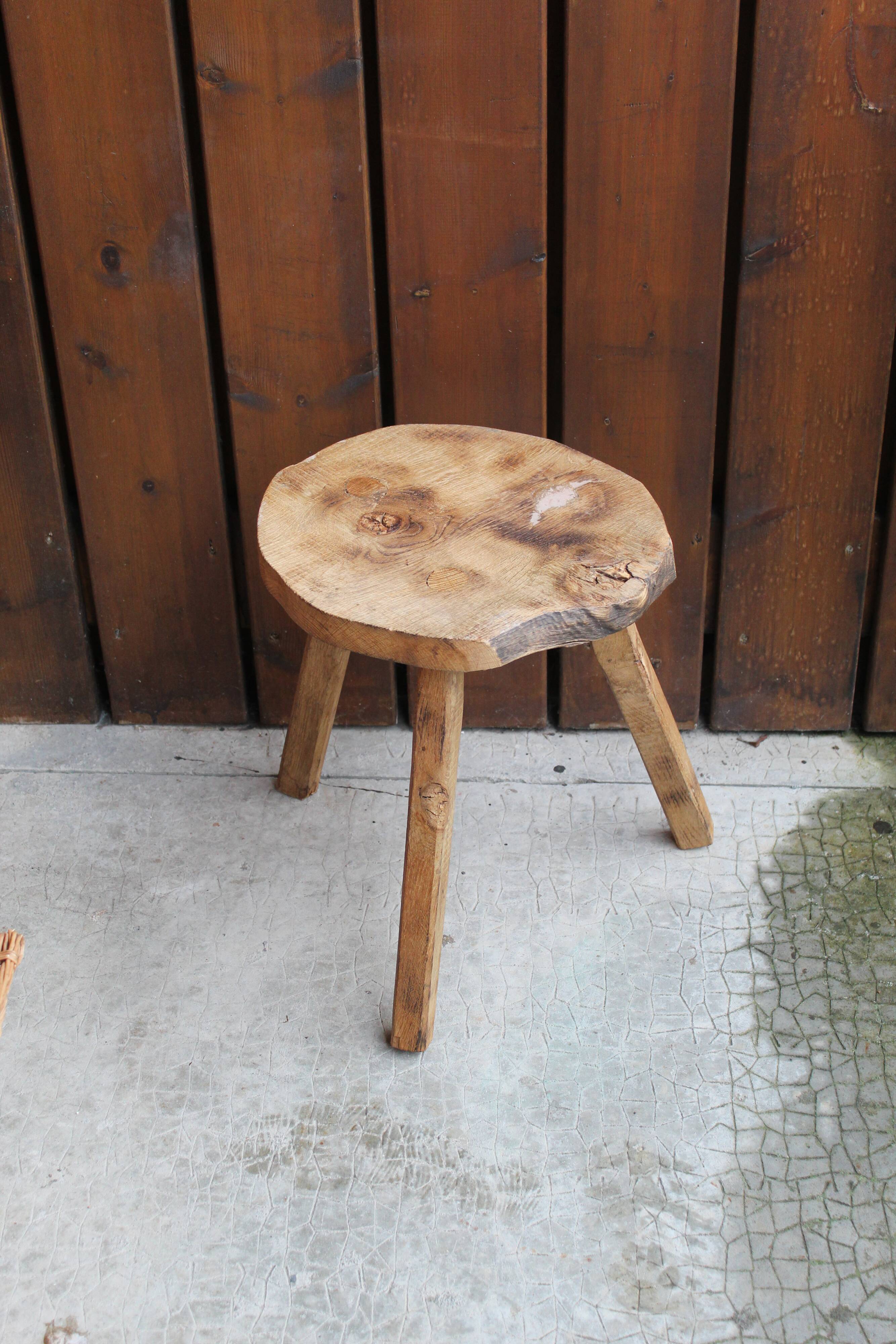 Brutalist tripod stool