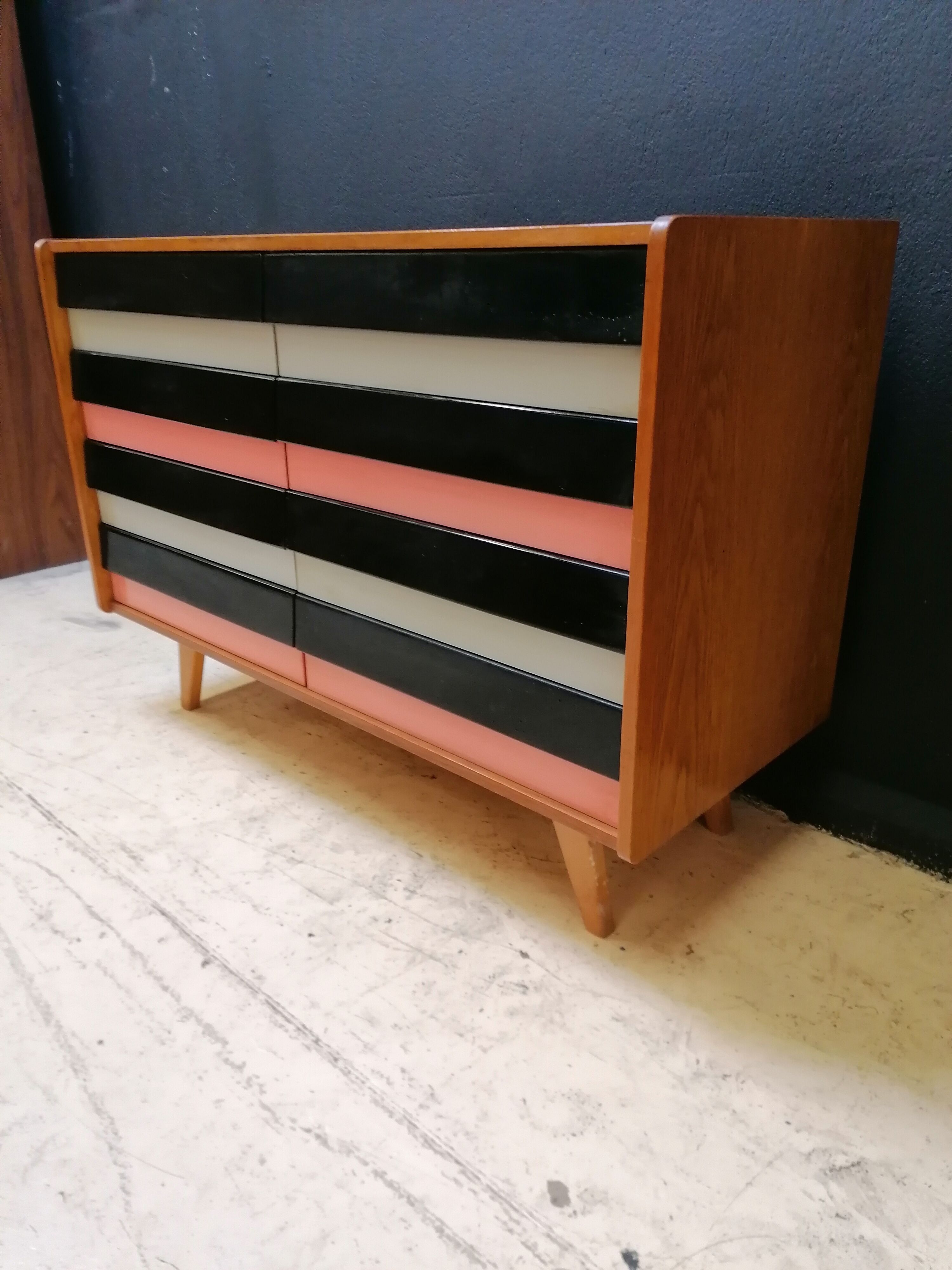 Jiri Jiroutek pink and black dresser 60s