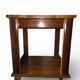 Table d’appoint / desserte Art déco en bois sur roulettes