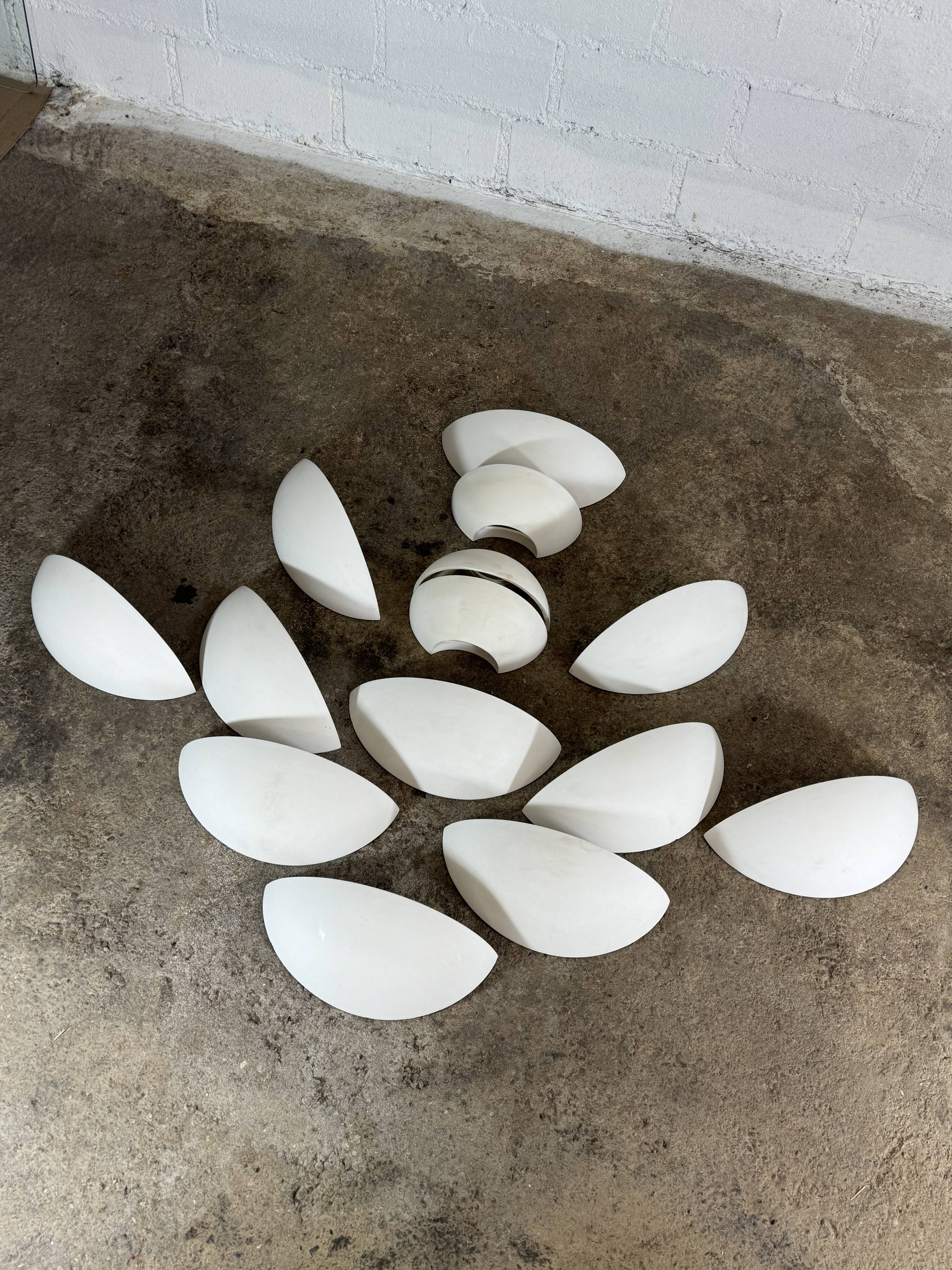 Set of 14 SEDAP plaster wall lights