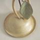 Vintage Italian Double Light Table Lamp Green Leaves Glass Shades