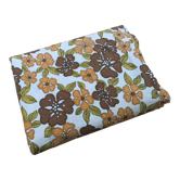 Vintage flat sheet (70s) in cotton (2 people), floral patterns