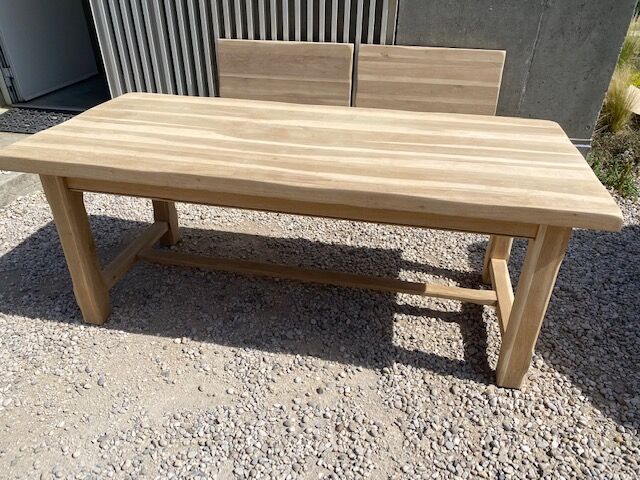 Stripped farmhouse table extensions up to 280 cm