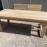 Stripped farmhouse table extensions up to 280 cm