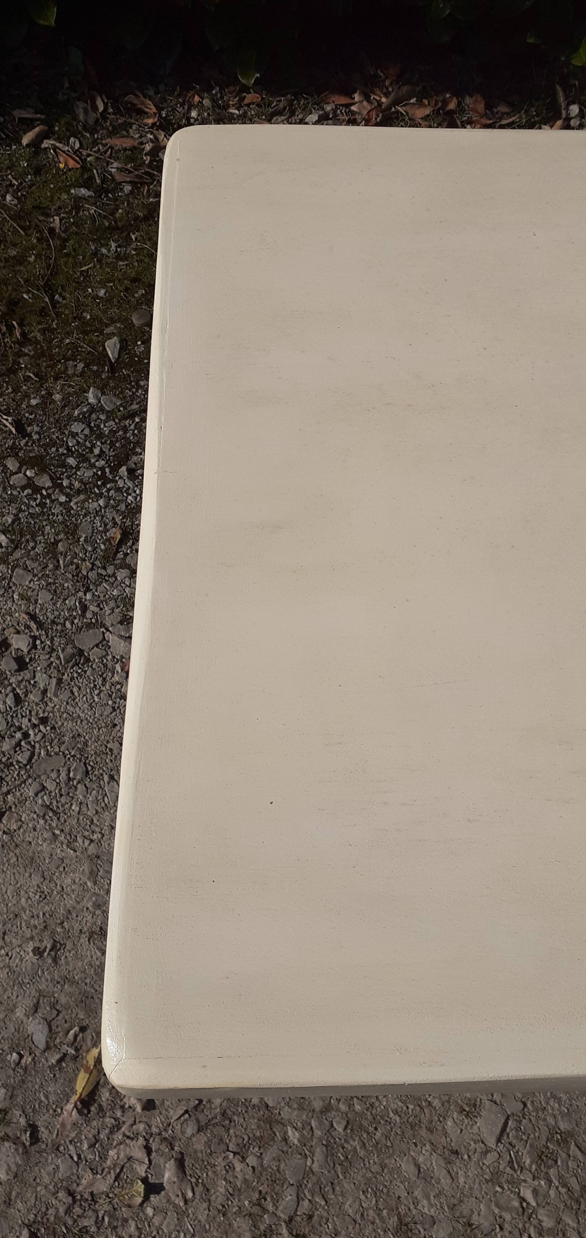 Table monastère chêne bois brut blanc