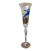Champagne flute Paul Nagel collection Rêveries model Nautilus hand-painted