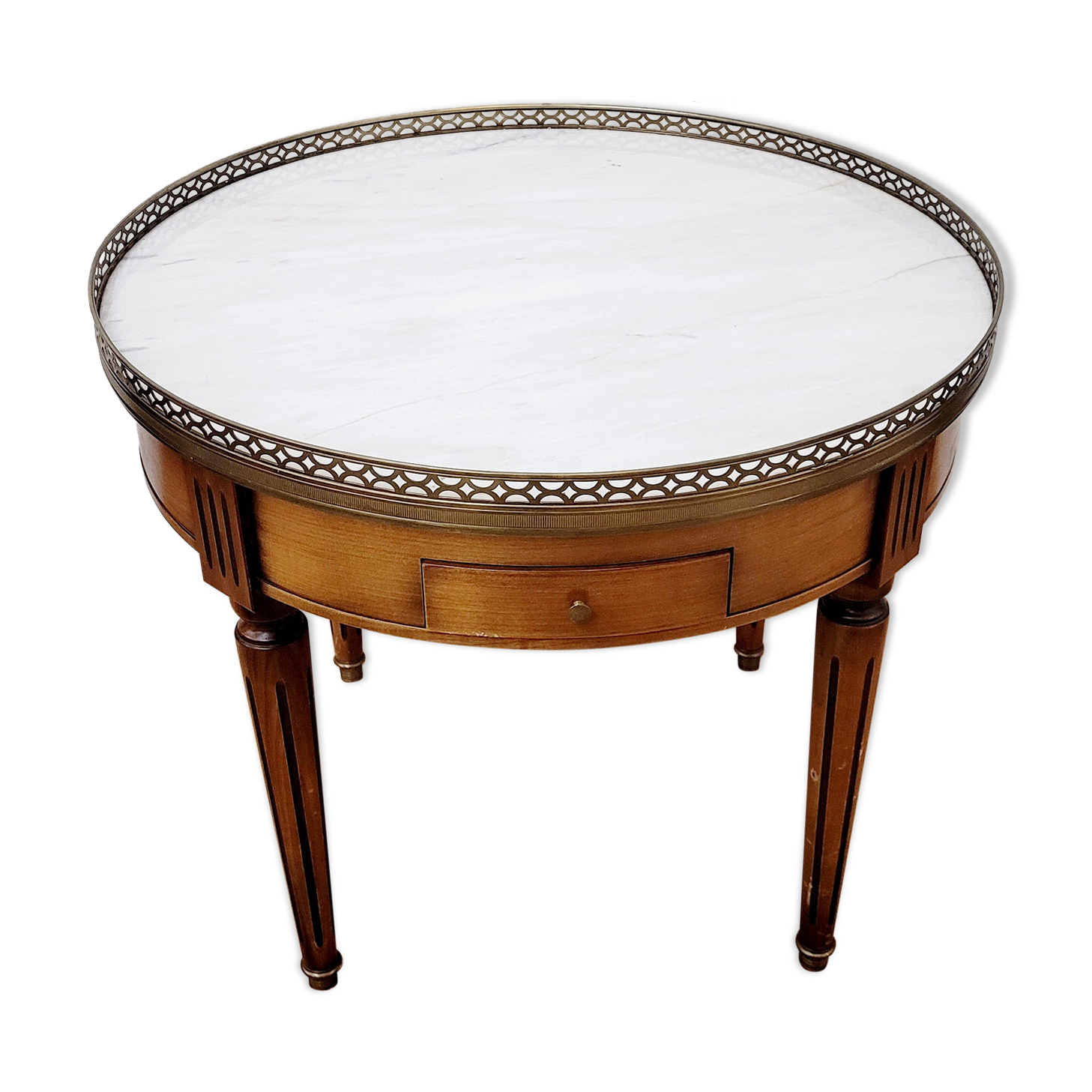 Wooden and marble coffee table