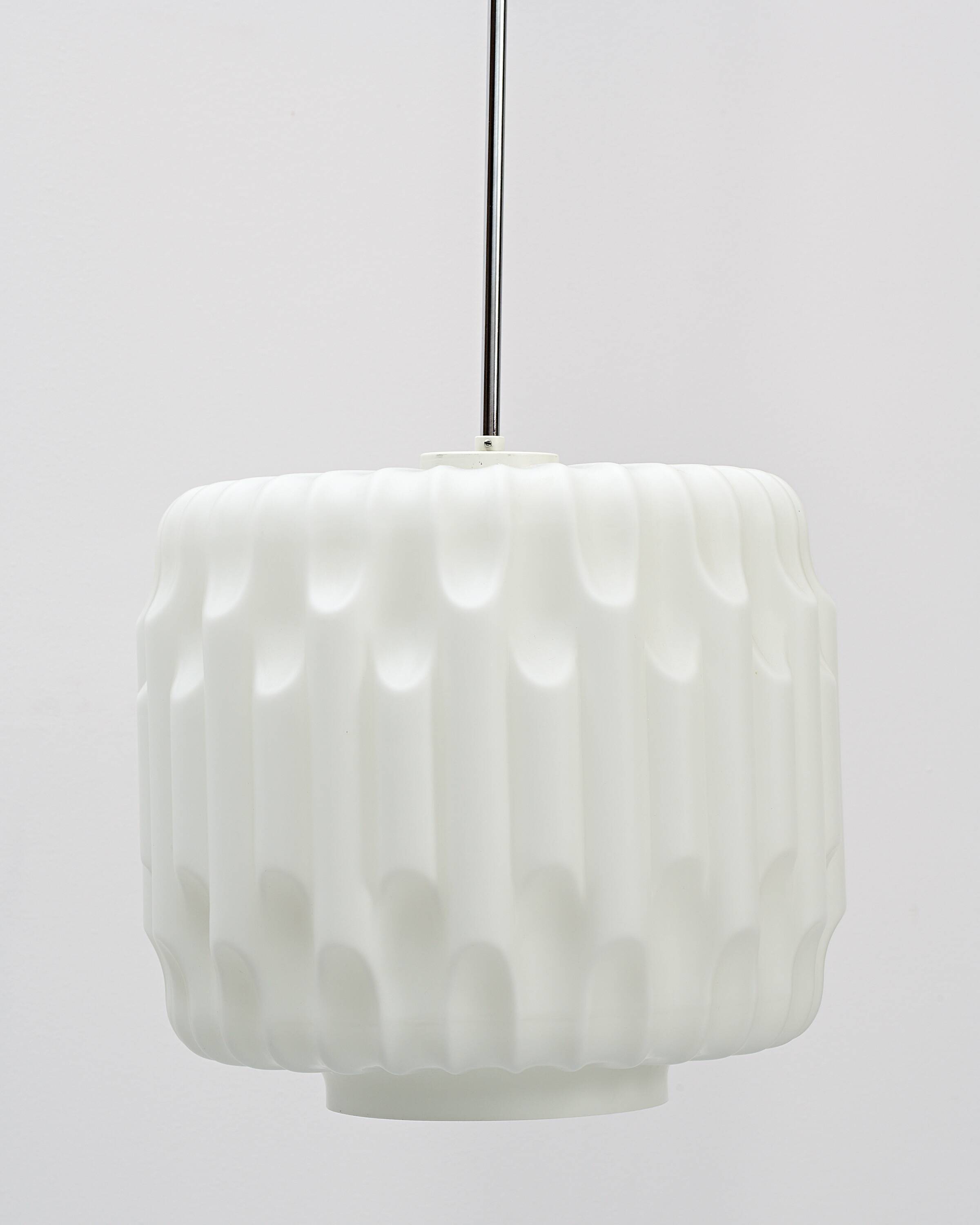 Opaline Glass Lamp from Napako, 1960s
