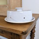 Vintage cheese service in ceramic with floral decoration from the 70s.