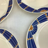 6 Vintage flat plates made in france Badonviller