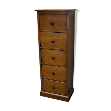 Antique dutch ochre drawer cabinet, early 20th century