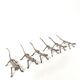 6 vintage knife holders reptile lizard silver metal