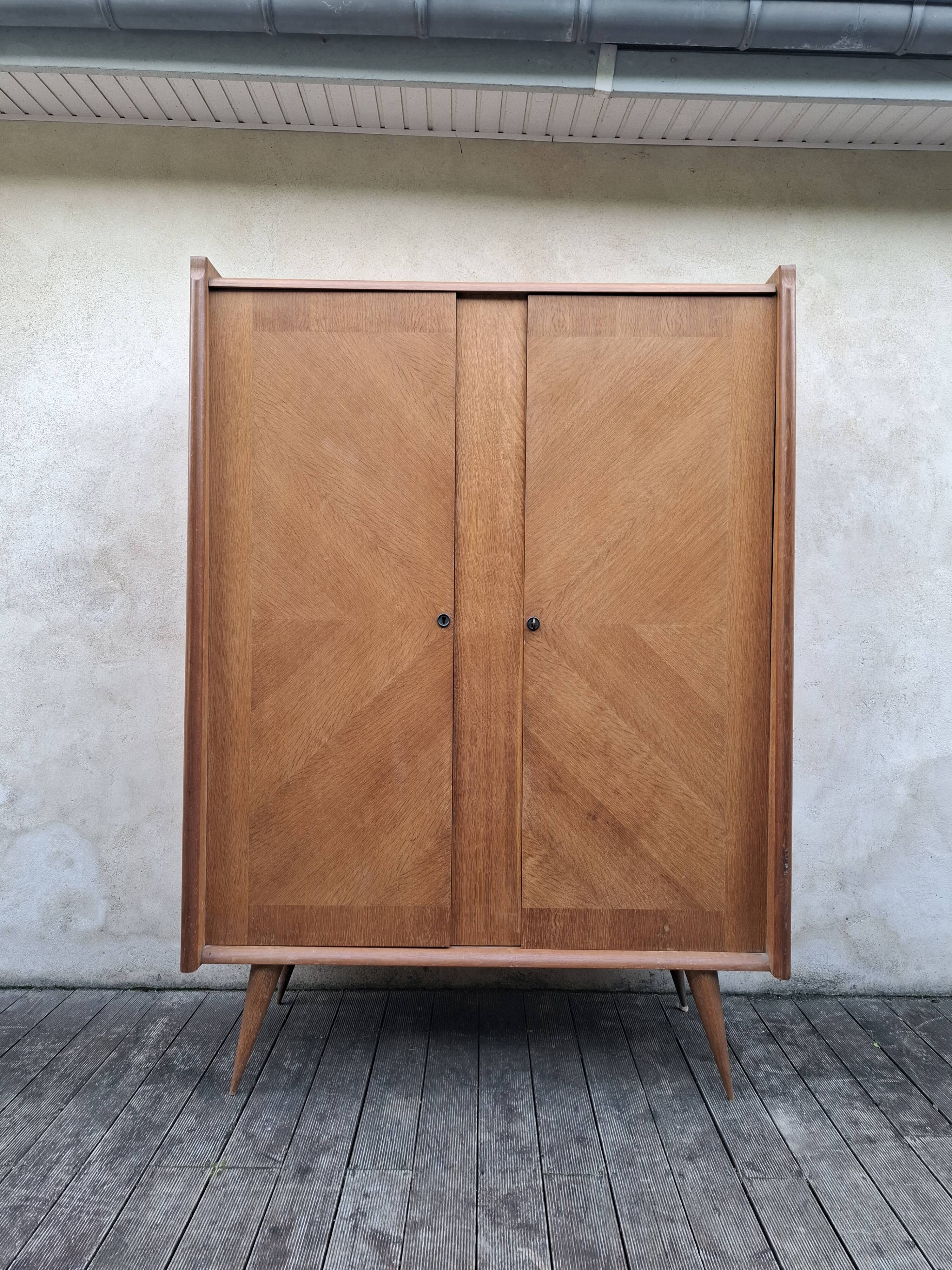 Vintage wardrobe with compass feet