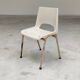 White molded plastic children's chair 1980