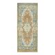 Vintage Turkish Oushak Handmade Wool Cotton Brown Runner Rug 127x310