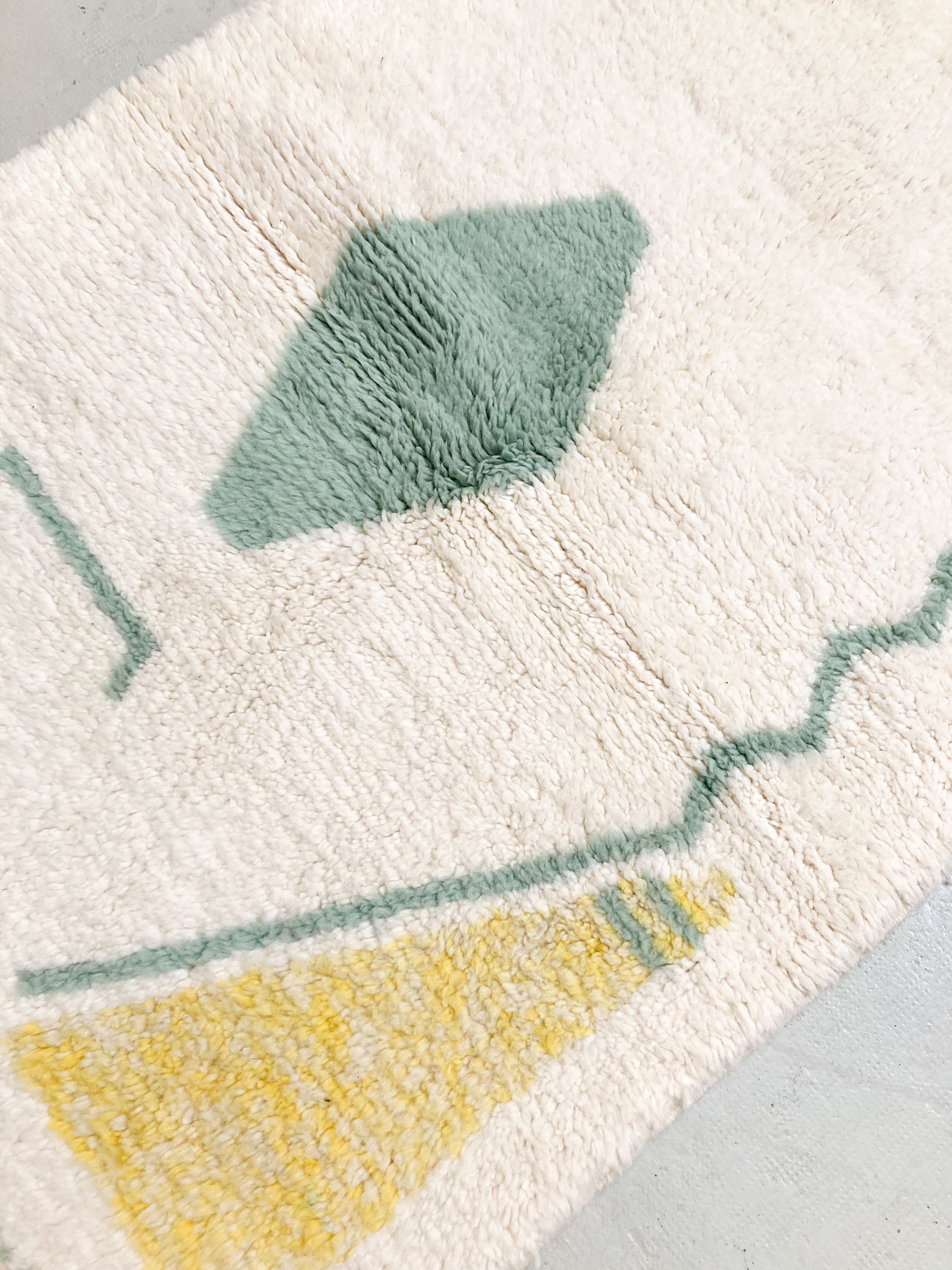 Contemporary moroccan berber carpet beni ouarain with colorful patterns