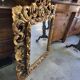 Miroir en bois dore a coquille