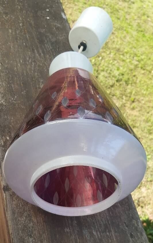 Vintage cut glass pendant light