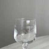 10 crystal liqueur glasses with floral motifs, Matignon model