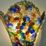 Paire d'appliques en verre de Murano forme grappes de raisin