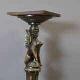 Presentation column with a carved Sphinx decoration from around 1900.