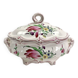 Luneville vegetable soup tureen, street lamp model
