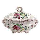 Luneville vegetable soup tureen, street lamp model