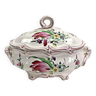 Luneville vegetable soup tureen, street lamp model