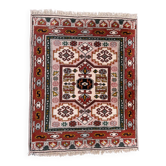 Tapis kazak turc ancien 90x115 cm vintage tribal, carré moyen 2574