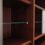 Bibliothèque en acajou, design danois, années 1970, production : Hundevad