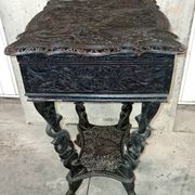 Ethnic carved wooden worker's furniture