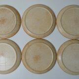 6 flat stoneware plates