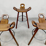 Midcentury brutalist Spanish barstool