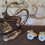Vintage silver metal salt and pepper shaker
