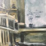 Oil painting on canvas Fourvière basilica