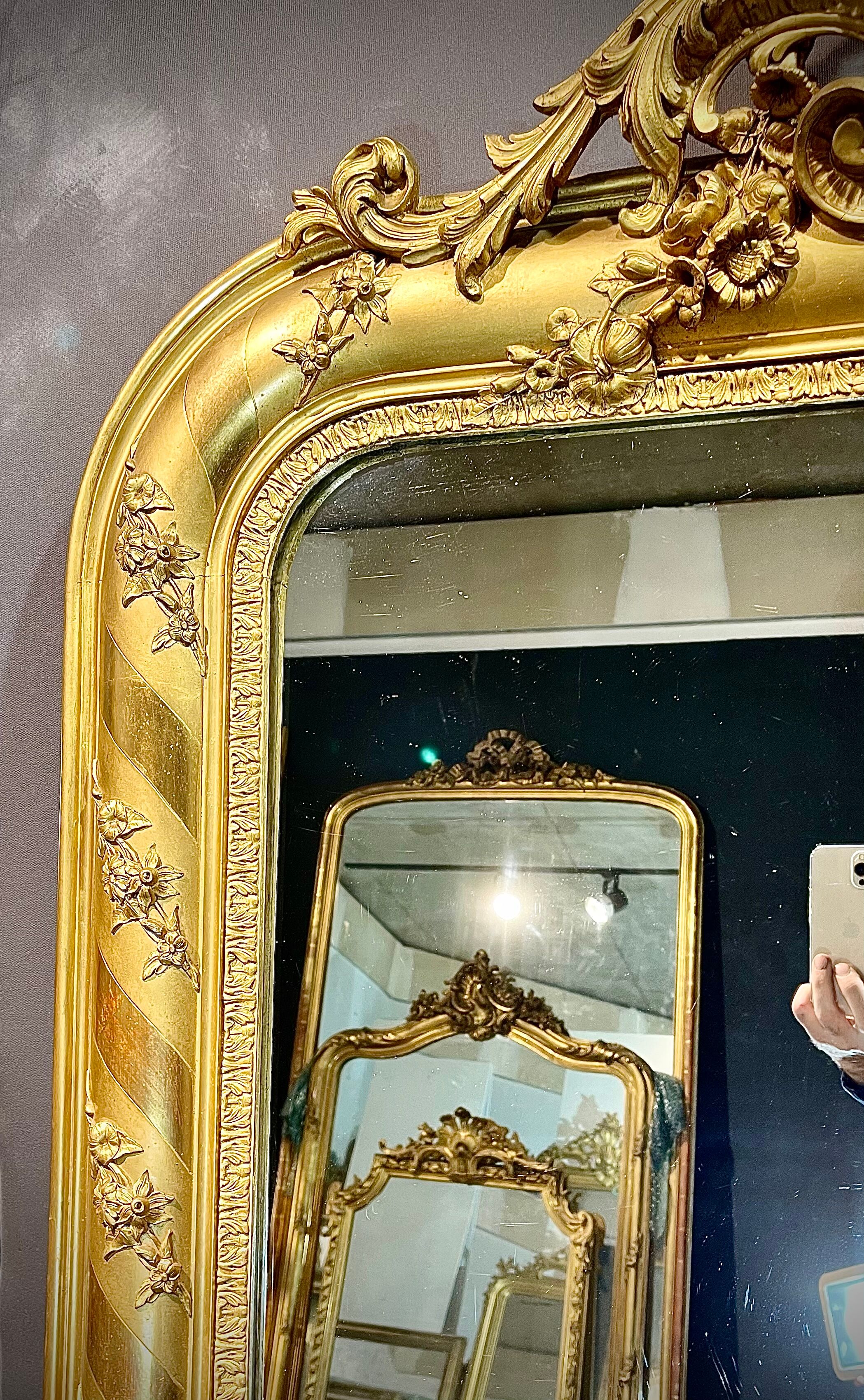 Ancient mirror 177x117 cm from Napoleon III era very good condition