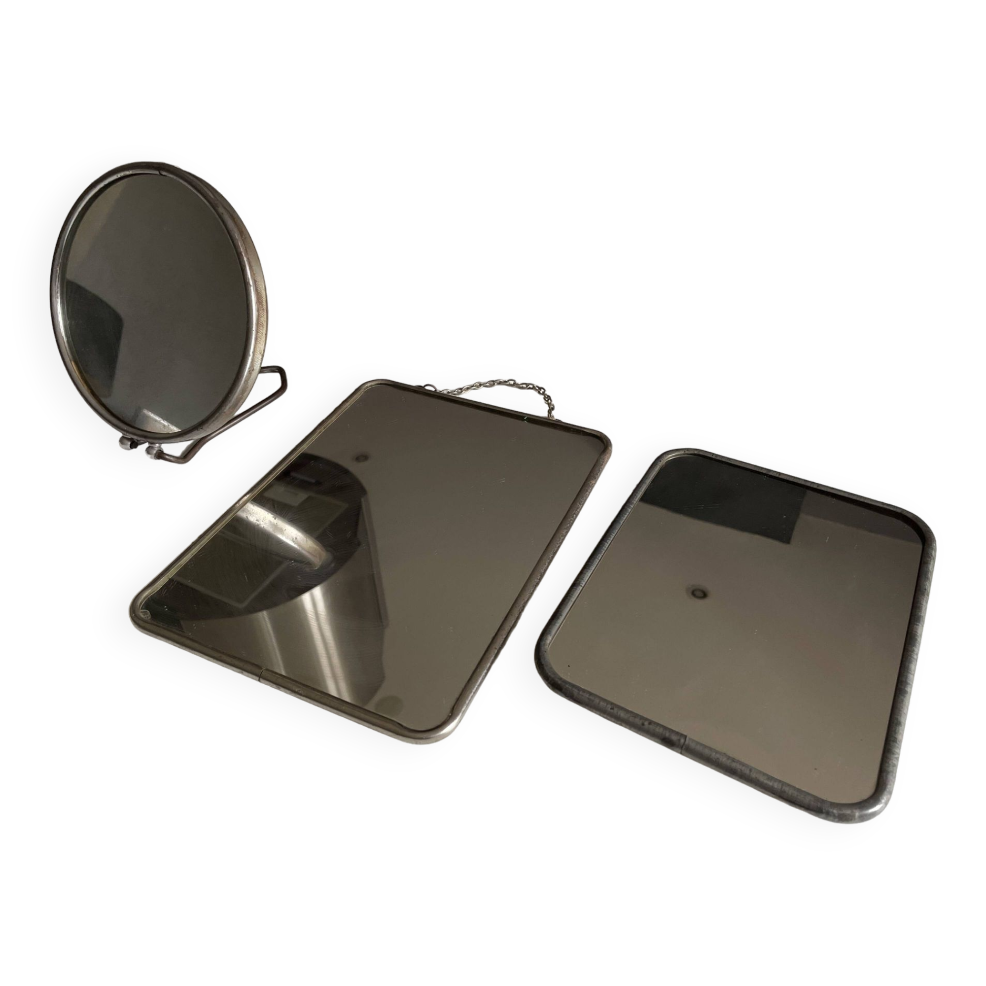 Lot de 3 miroirs de barbier