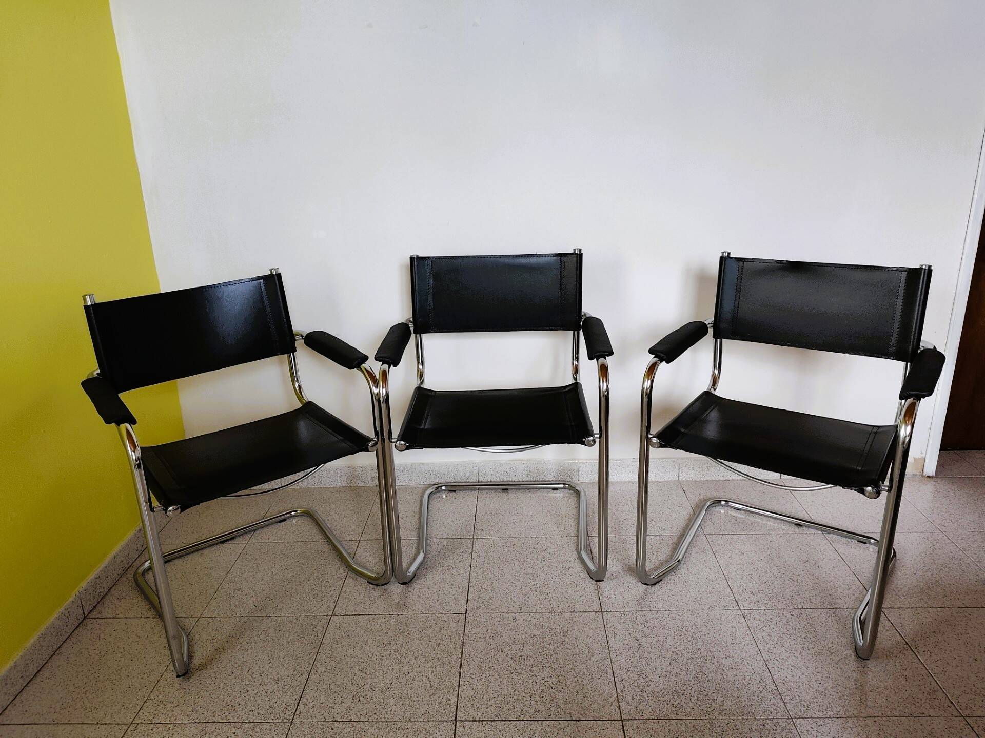 Lot de 3 fauteuils design inspiré Mart Stam