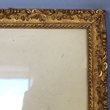 Old frame 33x26 foliage 29x22 cm wood gilded stucco gold leaf +glass SB158