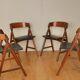 4 chairs Scandinavian Kristiansen teak 60s