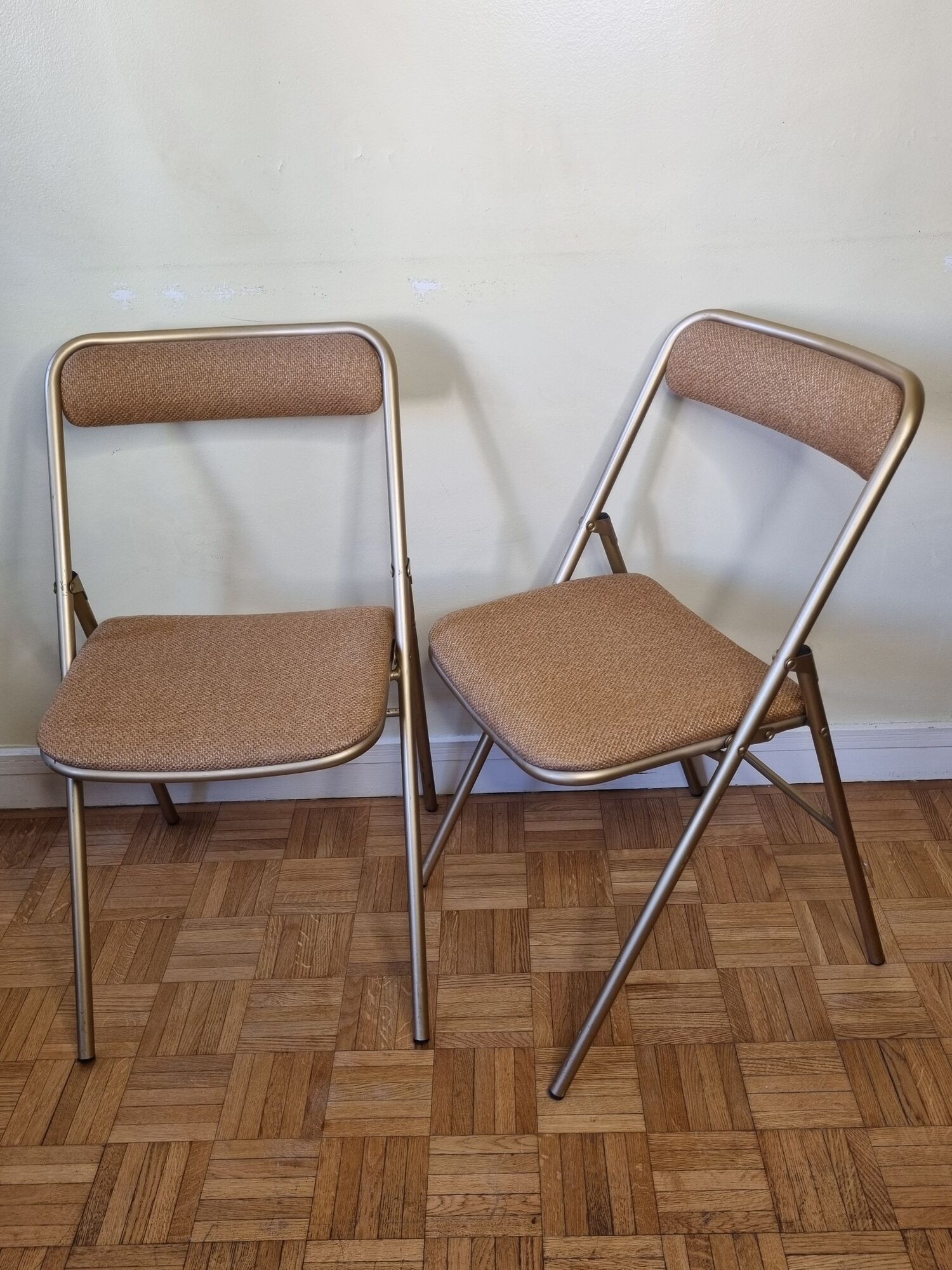 Pair of folding chairs "Plichaise" Souvignet, made in France