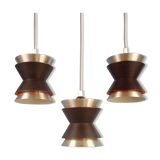 3 Trava pendants by Carl Thore for Granhaga Metallindustri. Sweden. 1960/70's