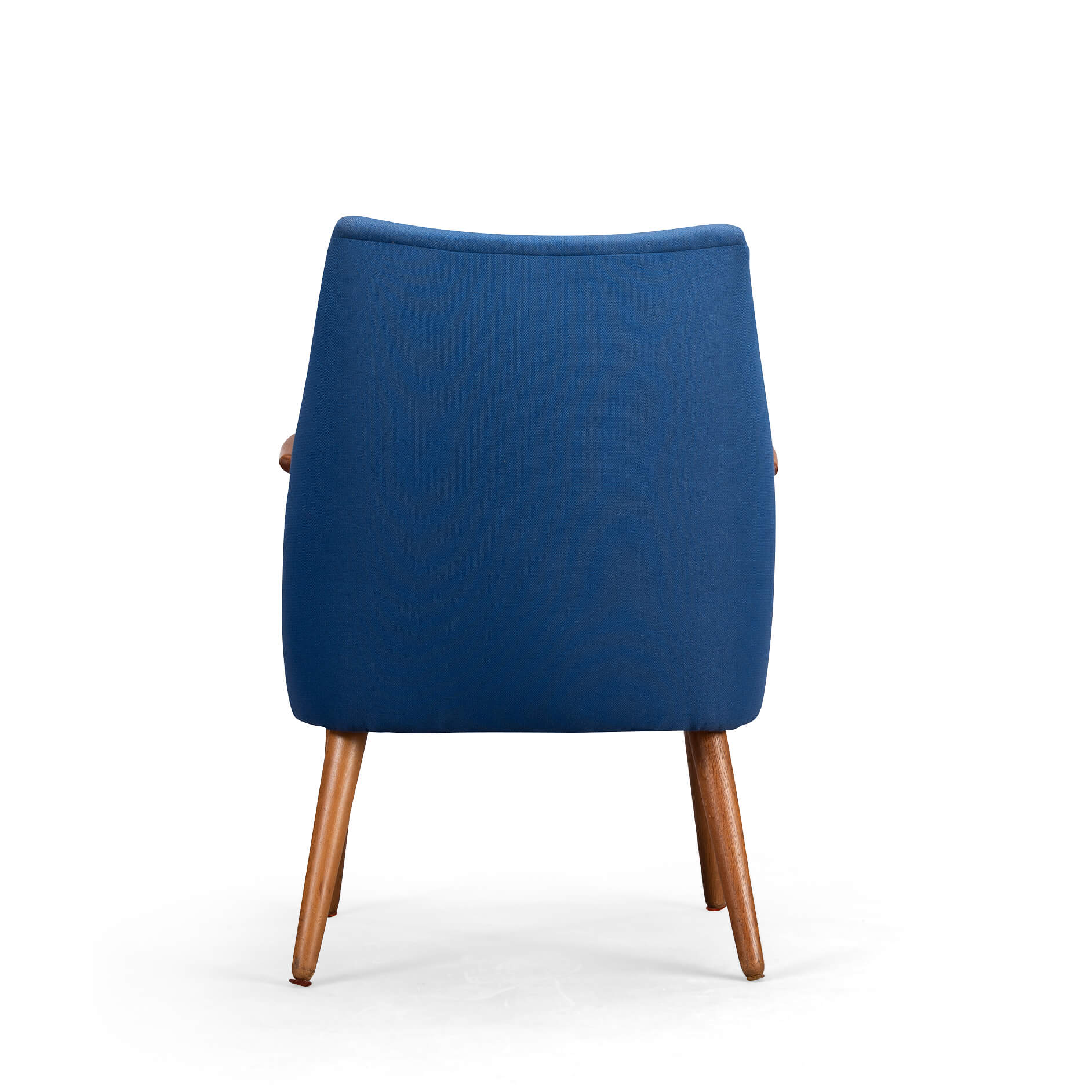 Danish Midcentury Reupholstered Blue Cocktail Chair, 1960s