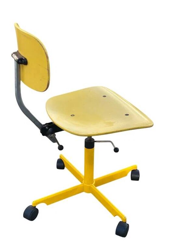 Chaise de bureau KEVI originale - Jørgen Rasmussen - Danemark, années 1960 - finition jaune rare