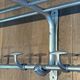 Large Aluminium Wall Coat Rack with Ten Hooks and Luggage Rack