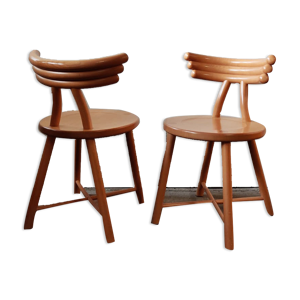 chaises en bois organiques